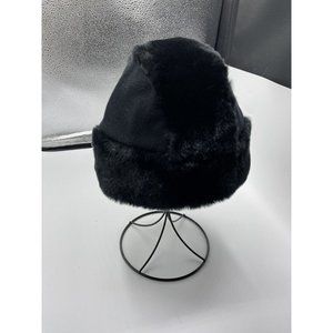 Bogner Womens Faur Black Hat Earwarmer SZ Medium